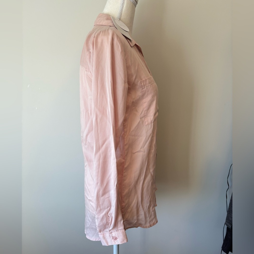Rare Earth Hallie Double Pocket Safari Shirt Dusty Pink 100% Tencel Size 6 NWT - Picture 2 of 10